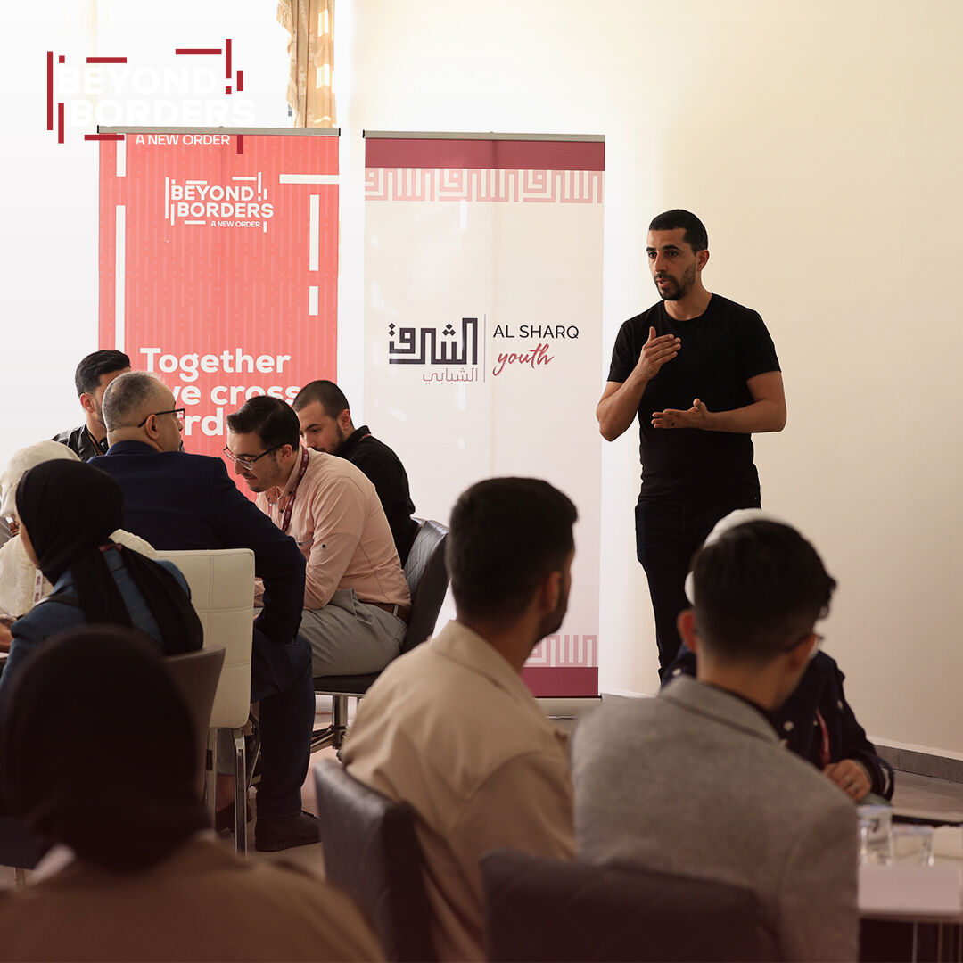 Hasan Abo Shally leading an interactive workshop session with participants